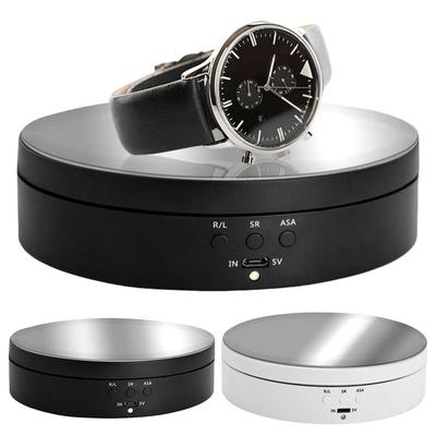 360 Degree Electric Rotating Turntable with Three Adjustable Speeds for Jewelry Watches and 3D Models Display