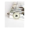 EMERSPRING Metal Bookmark, Cute Black and White Checkered Cream Bear Design, Stainless Steel, Durable, Fashionable Book Marker for Books and
