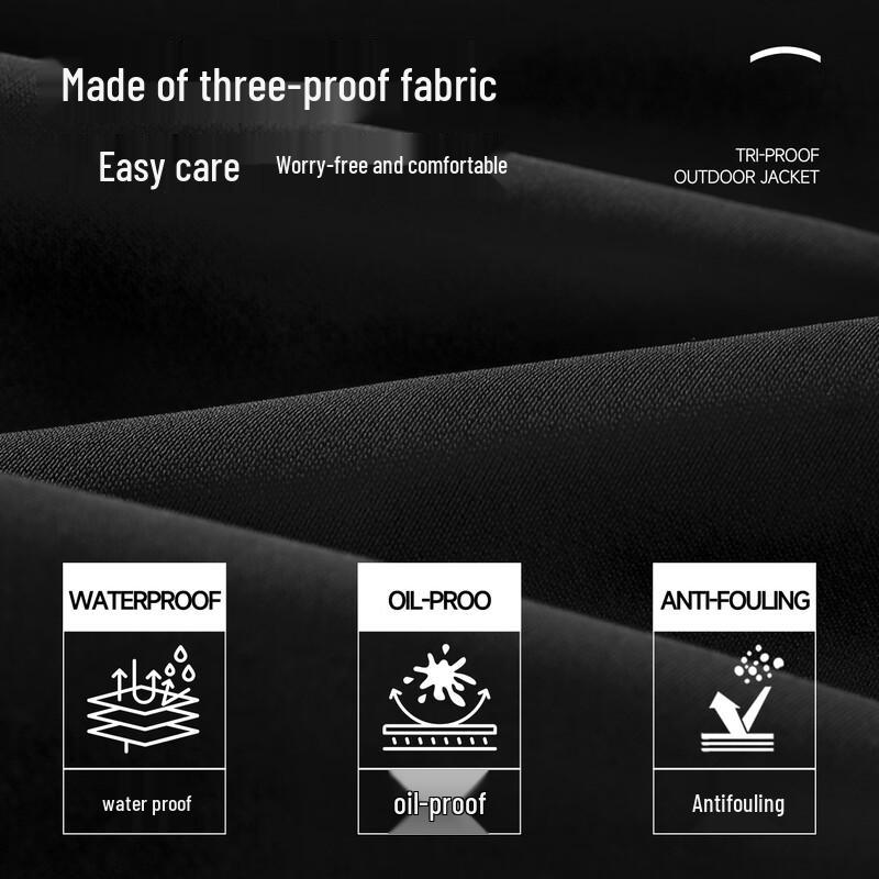 VANCL Men's Winter Three-Proof Stand Collar Cotton Jacket