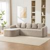 Modular Compression Sofa, Chenille Fabric, 30D High-Elasticity Foam. Easy To Move, Non-Slip Base, Ideal for Living Room and Other Rooms.GRAY