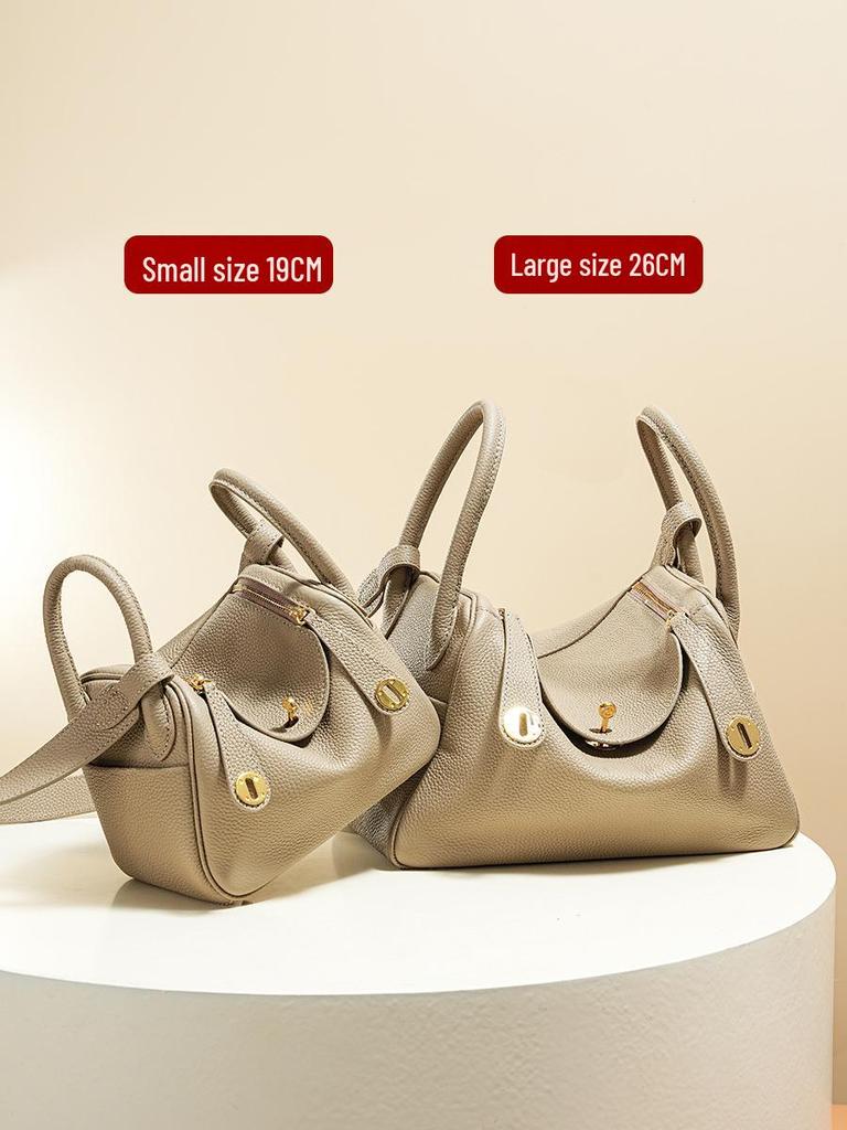 Borsa Dottore TOGO in Vera Pelle di Mucca - Cucita a Mano con Filo Cerato, Sensazione di Lusso, Singola Spalla da Donna, Stile da Pendolare, Best Seller.