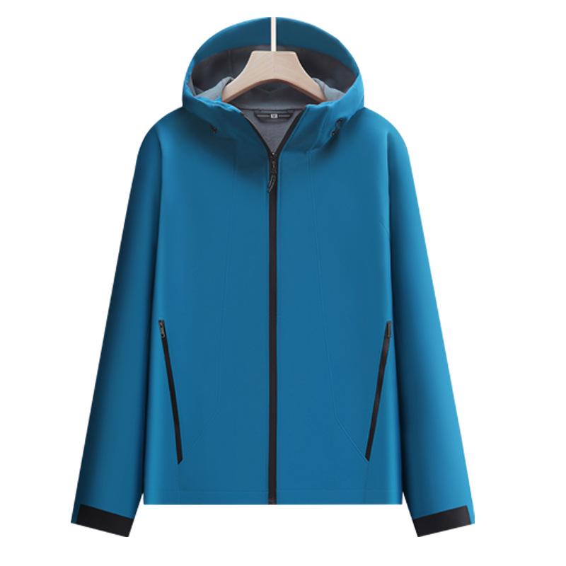 Unisex Soft Shell Fleece Ski Jacket - Waterproof, Stand Collar with Hood, Outdoor Sports and Workwear