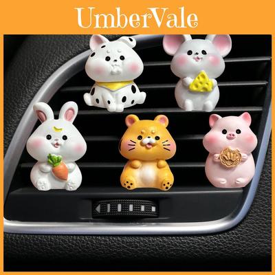 New Zodiac Animal Car Air Vent Decor Clip Rat Tiger Rabbit Vehicle Air Conditioning Vent Personalized Clip