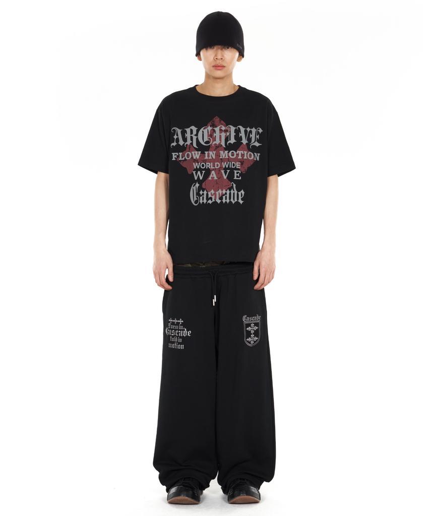 IDWS Wave Cross T-Shirt Black