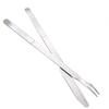 Coltelli da Cena in Acciaio Inossidabile Coltello e Forchetta da Barbecue Posate da Esterno Coltello con Manico Lungo Set Coltello e Forchetta Coltello da Bistecca Strumento per Arrosto di Coscia d'Agnello