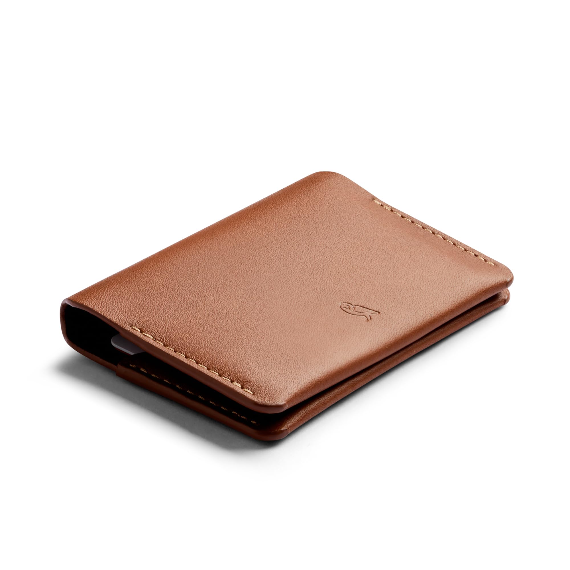 

Bellroy Under Cover Thin Leather Card Mini Wallet with Smooth Access to Cards and Folded Bills Caramel Case, -