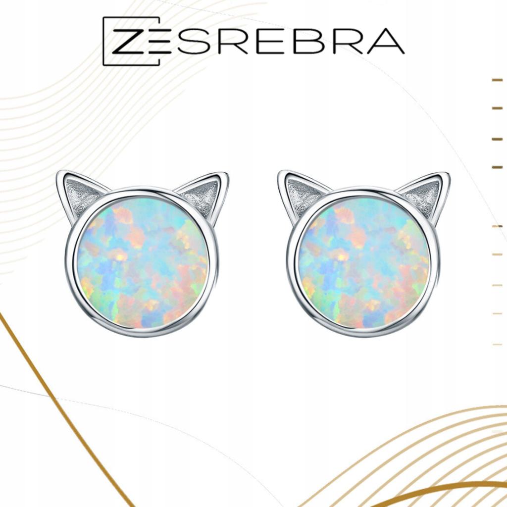 Delicate Earrings S925 Pearl Kittens Colorful Cat Gift