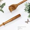 Wood Long-Handled Scratcher, Solid Wood, Self-Massage Tool for the Elderly, Back Tapping, Massage, Meridian and Acupoint Tapping, Buddha Hand Massage