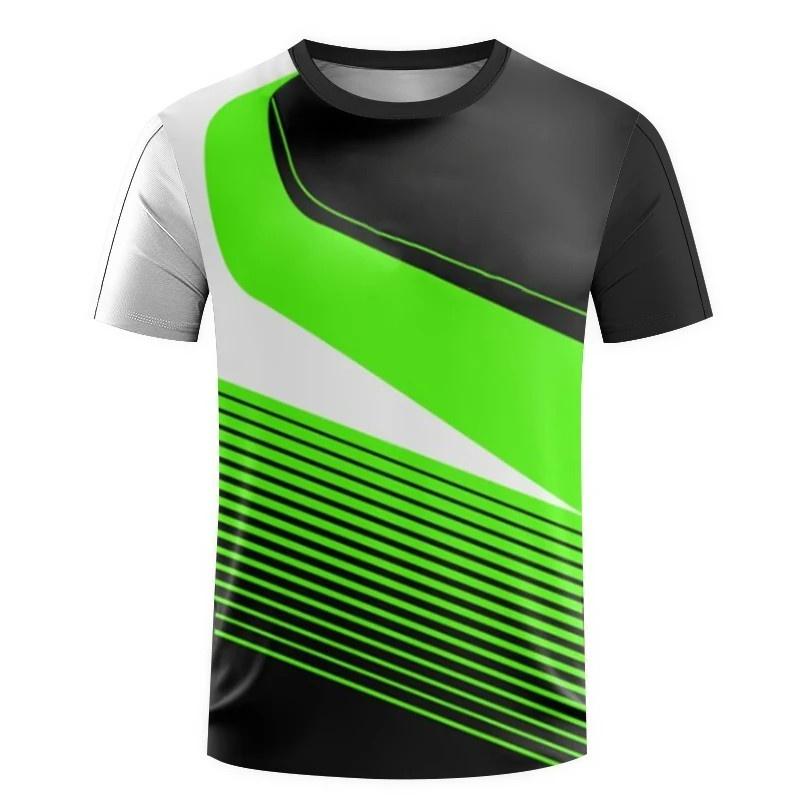 Gradient Geometry Pattern T-Shirt For Men Colorful Stripes 3D Print Tees Casual Unisex Short Sleeve O-Neck Tops Sports T Shirts