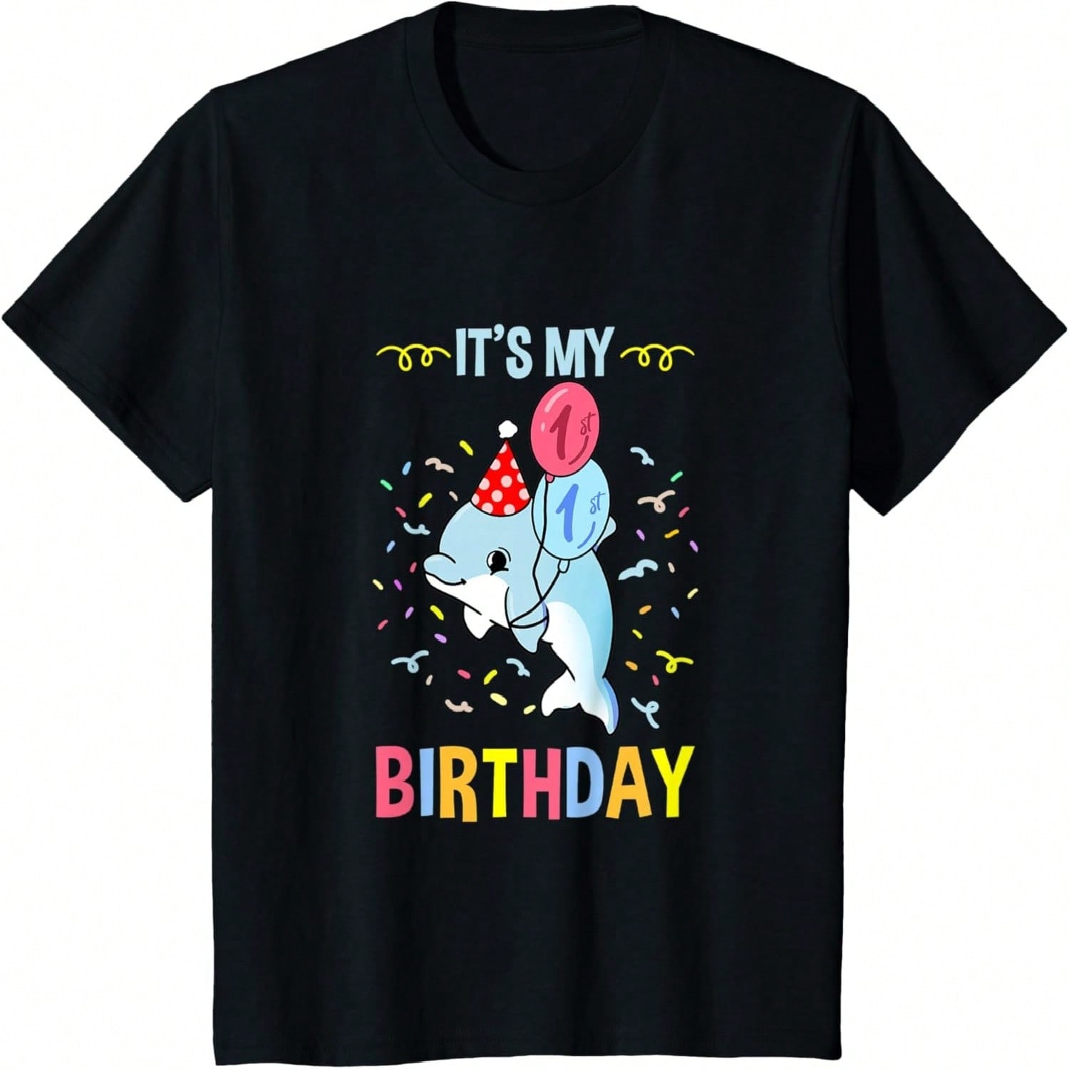 Kids Its My 1st Birthday Dolphin T-Shirt S разноцветный