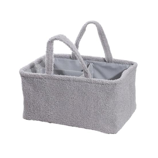 Baby Diaper Caddy Organizer Nursery Storage Basket Large Capacity Diaper Organizer with Adjustable Divider for Baby Essentials Wipes Toys