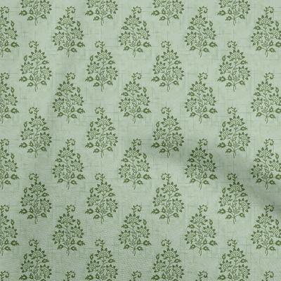 Cotton Flex Light Green Fabric Dotted Floral Quilting Supplies Print Sewing Fabric By The Yard 40 Inch