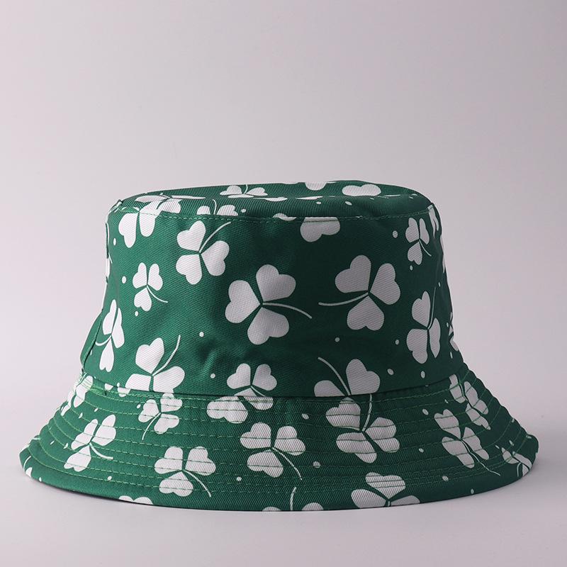 Digital printing small edge bucket hat spring and summer double-sided can wear outdoor sunshade basin hat spot