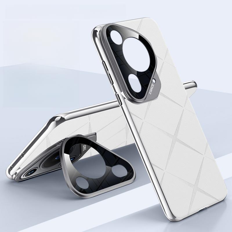 

Suitable for Huawei Pura70 Ultra Mobile Phone Case Holder Lens Full-inclusive 70pro Business Fall-proof 70 Leather Case Huawei Pura 70