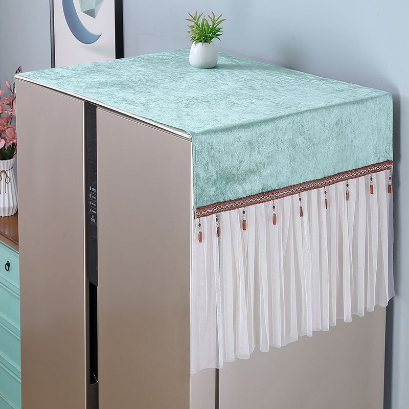 

Полотенце-чехол для холодильника Пылезащитная ткань Ткань для стиральной машины Кружево Двустворчатый Для дома Европейский Двустворчатый Полотенце-чехол для холодильника Pendant Green Single-opening refrigerator towel