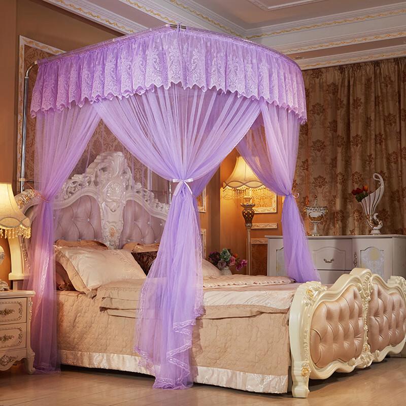 OEING Palace Style Retractable Mosquito Net Canopy