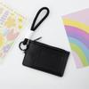 Simple Card & ID Holders PU Leather Card Bag Lightweight Large Capacity Coin Purse Zipper Pocket Pouch Credit Card Case Holders