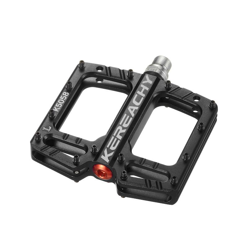 KEREACHY Custom Mountain Bike Durable Pedal Flat Aluminum Alloy Wide Pedal Non-slip 3 Bearing Pedal Bicycle Parts Bearing чёрный
