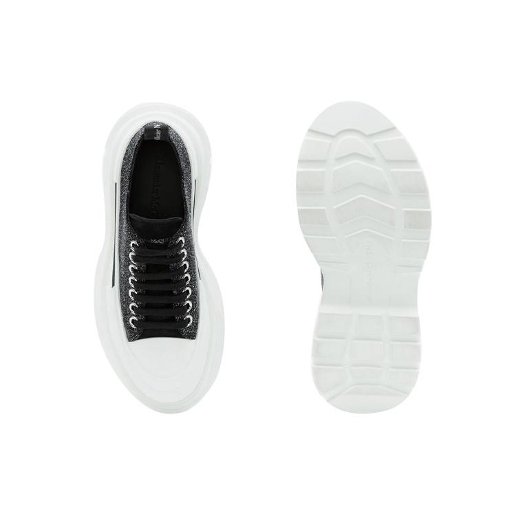 (WMNS) Alexander McQueen Tread Slick Lace Up Low 'Galaxy Black' Women's 633902WHW571027