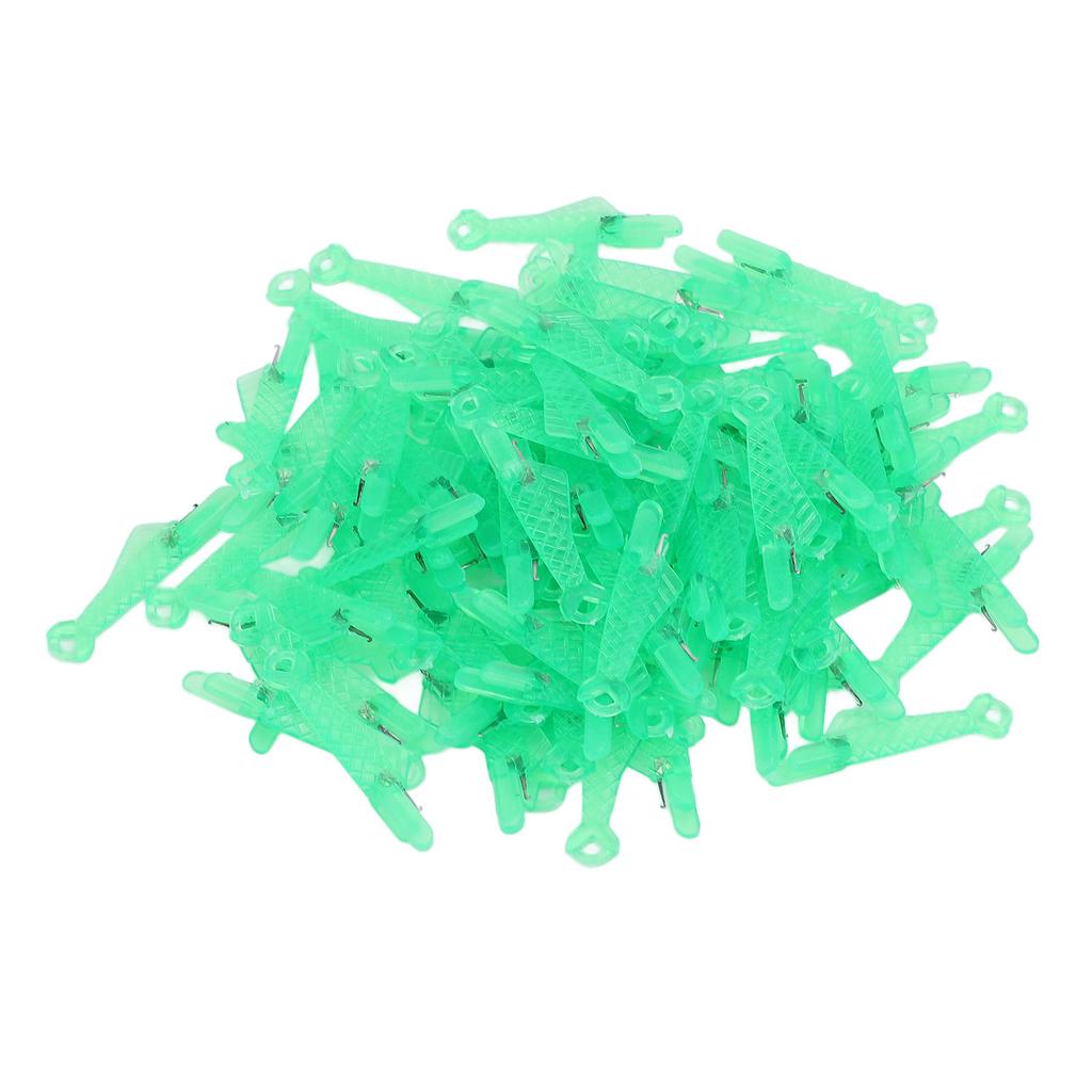 100PCS Fish Type Needle Threader Plastic Portable Fish Mouth Sewing Machine Needle Threader Green