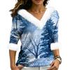 Top Elegante da Donna con Scollo a V per Natale, Feste, Appuntamenti e Uso Quotidiano