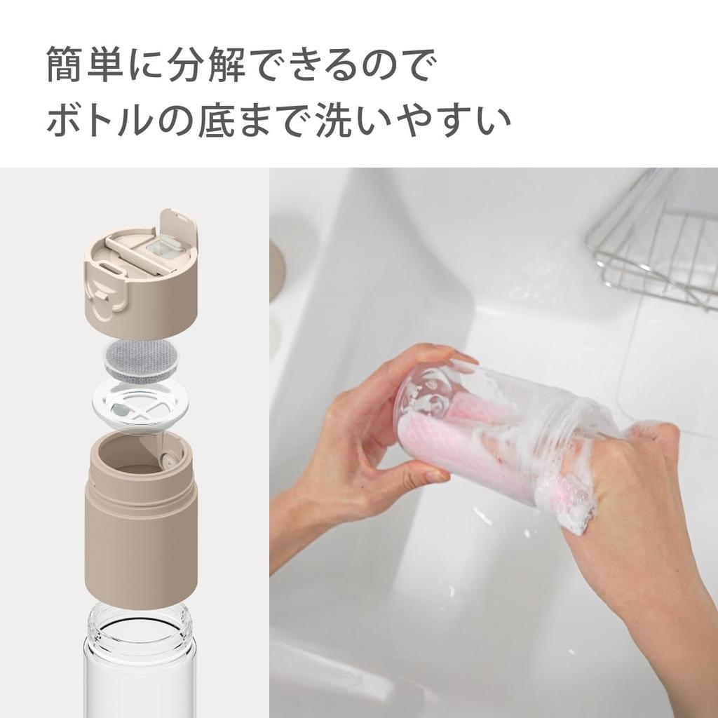 Takagi Water Purifier Bottle, 500ml, Made In Japan, Dishwasher Safe, Easy To Clean, PFOS/PFOA Removal Tested, Lightweight, Gray, Includes 1 Cartridge,