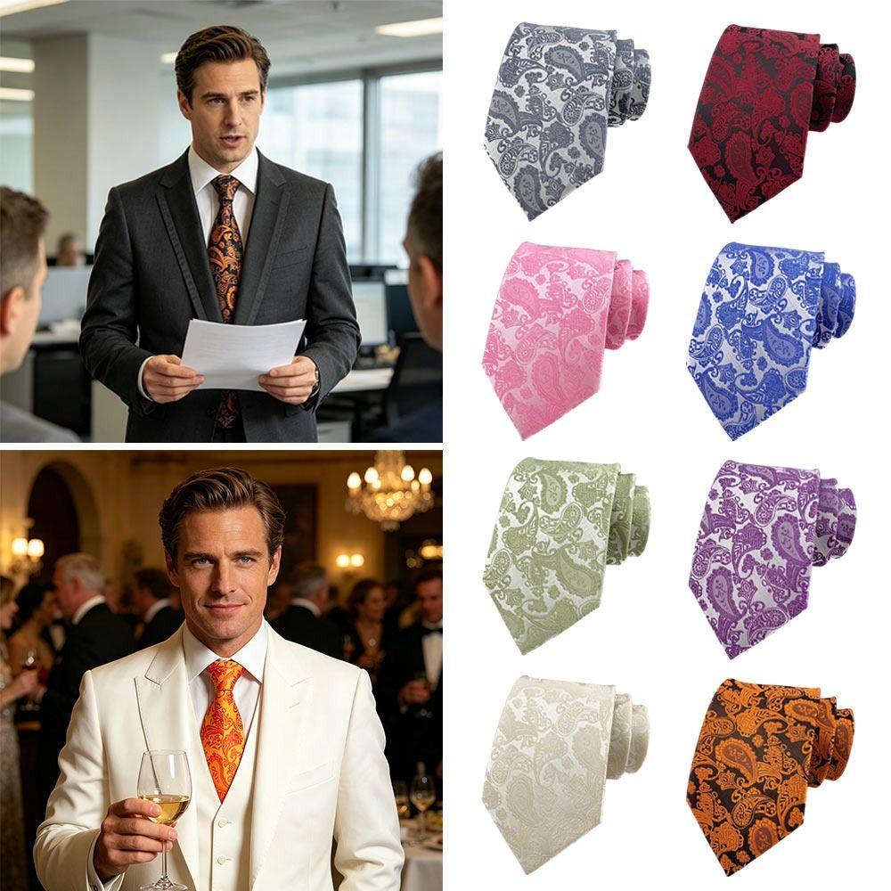 Business Men Necktie 8cm Floral Ties Fashion Neck Wear Party