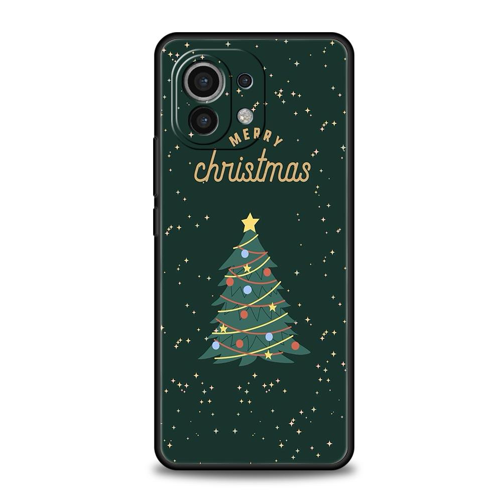 Phone Case For Xiaomi Mi 15 14 14T 13T 12T Pro 12 13 11 Lite 5G 11T X6 X5 Pro Soft TPU Cover Merry Christmas Tree