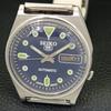 GENUINE VINTAGE SEIKO 5 AUTOMATIC 7019A JAPAN MENS BLUE DIAL WATCH A702347-5 R124-a702347