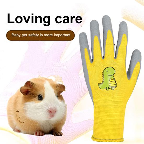 1 Paar Kinder-Gartenhandschuhe mit Cartoon-Muster, verschleißfest, dornensicher, pannensicher, eng anliegende, rutschfeste Gummi-Arbeitshandschuhe