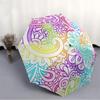 1pc Floral Design Pattern Automatic Opening/Closing Folding Umbrella with 28 Ribs, Plastic Handle, Windproof Portable Sunshade Umbrella y250726068