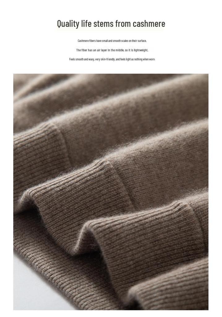 Women's Hooded Cashmere Sweater - 2026 Autumn/Winter, Warm Base Layer, Gentle Style, Loose Fit, Solid Color