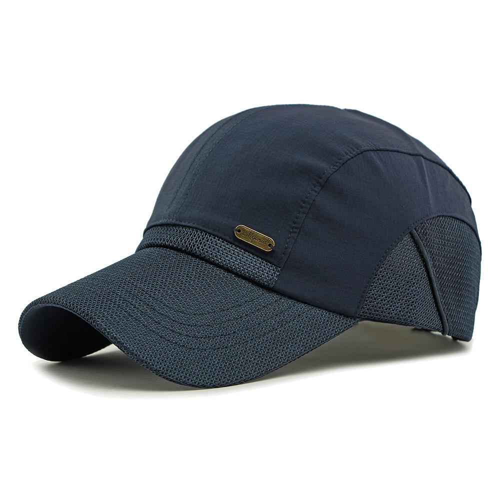 

Summer Baseball Cap Men Women Breathable Snapback Casual Visor Spring Outdoor Sports Quick Dry Sunshade Cap Trucker Hat 56to60cm Adjustable тёмно-синий