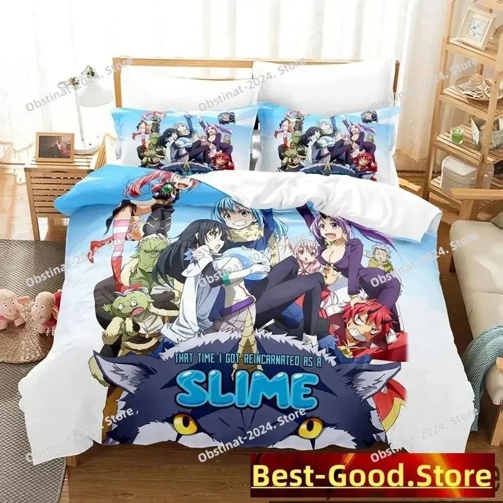 TenSura Rimuru That Time I Got Reincarnated as a Slime Bedding Set Printed Duvet Cover Pillow Case 3 Pieces Sets Kids Adult Size