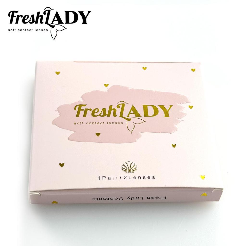 FERSHLADY Colored Contact Lenses 2pcs 14.0mm Yearly, 40% Water, Natural Iris Design, Soft & Breathable, Comfortable for Daily Makeup