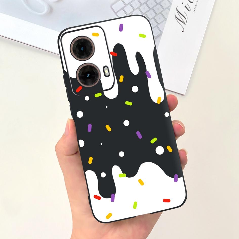 For Motorola Moto G85 5G Case 2024 Fashion Flower Marble Soft Silicone Camera Protection Phone Cover For Moto G85 XT2427-3 Coque
