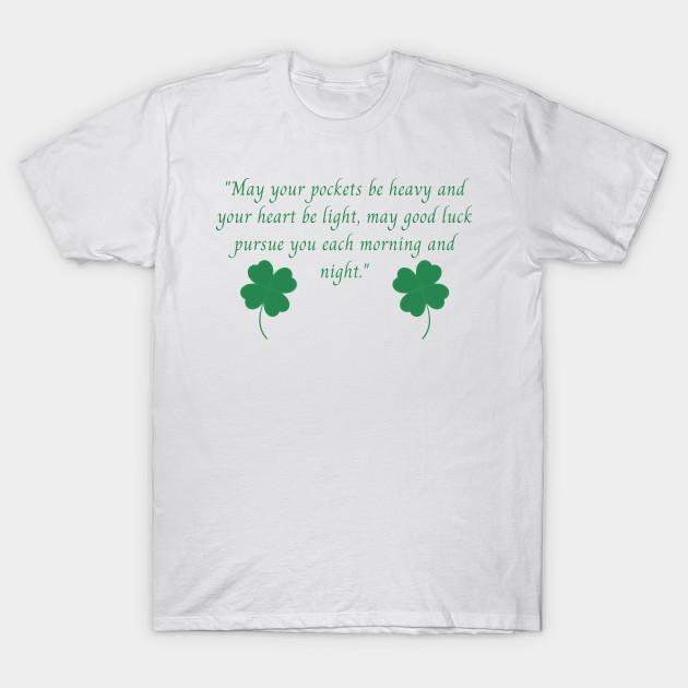 Men Black Print T-shirt Irish Blessing No-Cut Transfer Paper Print Cotton Tshirt 3XL белый