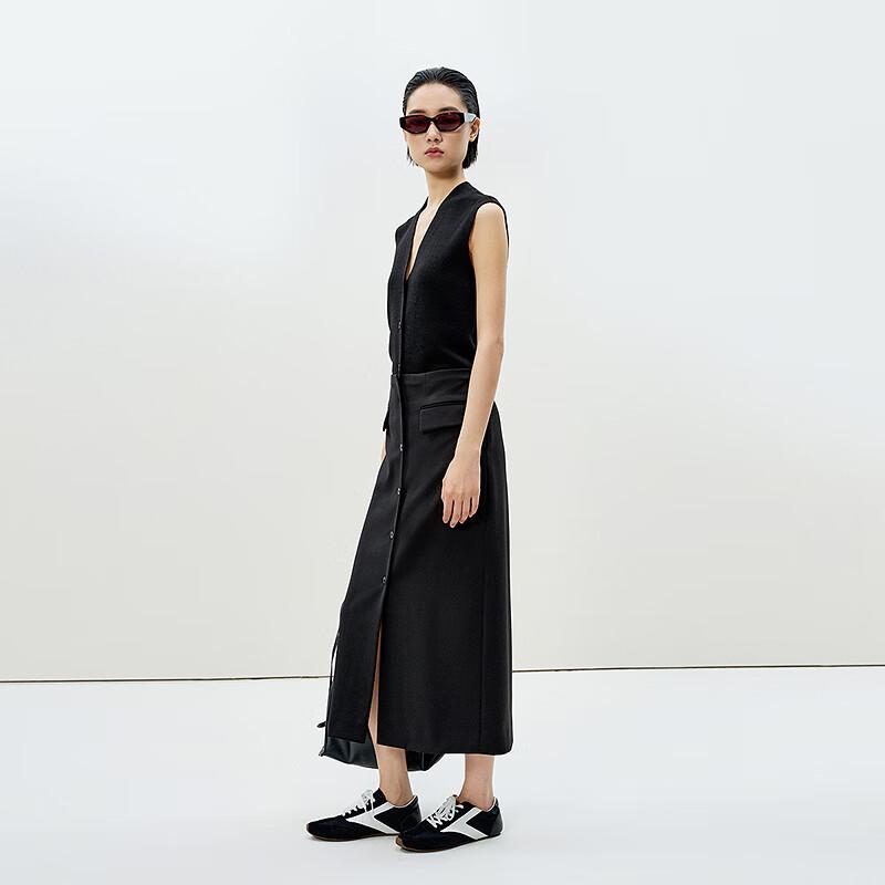 

LESS 2025 Spring V-Neck Sleeveless Sweater Dress S