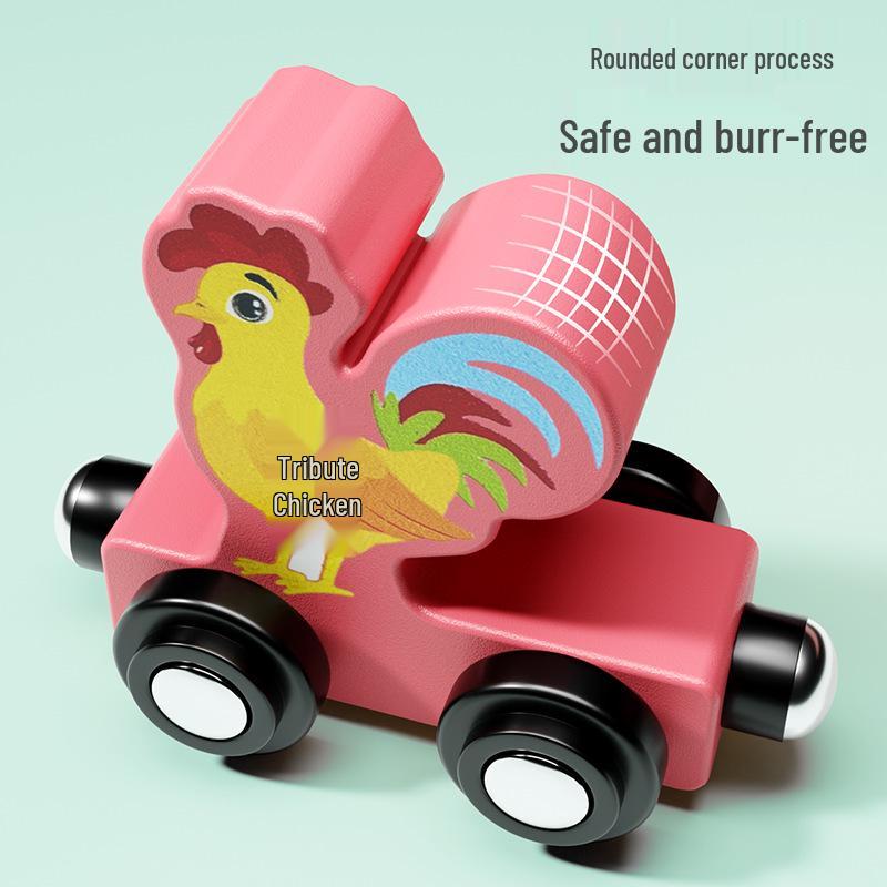 Wooden Montessori Puzzle: Magnetic Train with Numbers, Zodiac Signs, Letters & Fruits for Early Education and Brain Training