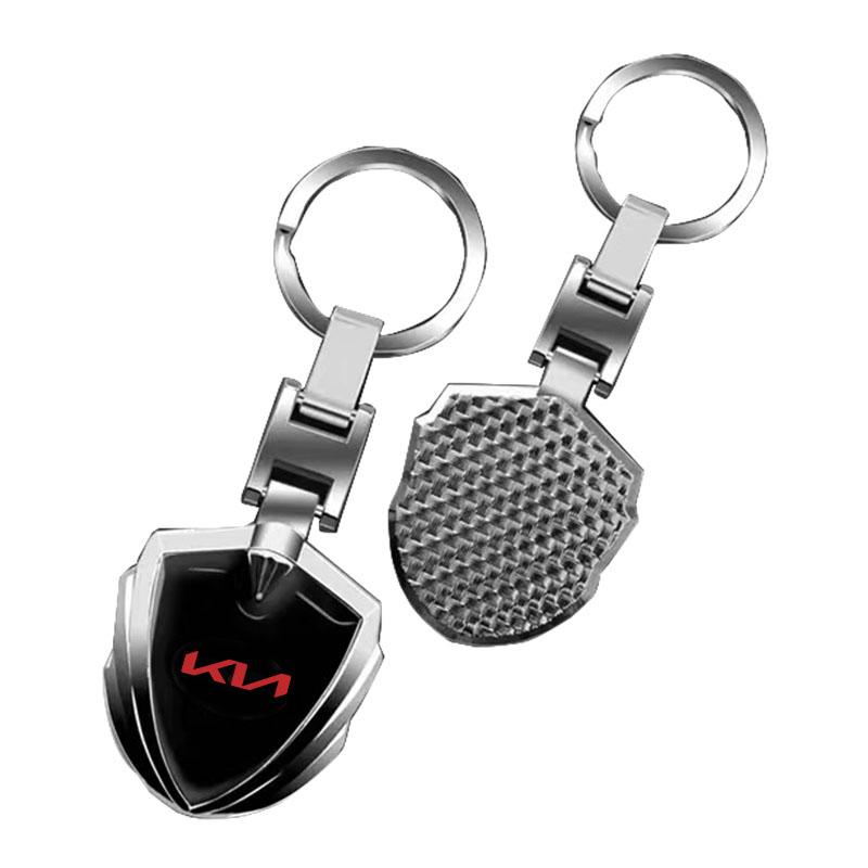 1 Pezzo Portachiavi in Metallo e Pelle 3D per Auto Portachiavi Accessori Per Kia Rio 3 K2 Ceed Cerato K3 Sportage 4 Picanto K5 Optima Sorento Forte Stinger