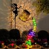Angel Garden Outdoor Solar Courtyard Light - Copper Coin Kettle Design