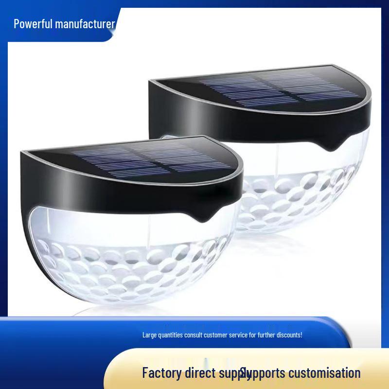 Waterproof Semicircular Solar Garden Wall Lights with Light and Shadow Effect