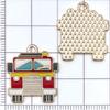 10-Color Enamel Fire Truck & Flame Pendant Charms for DIY Jewelry