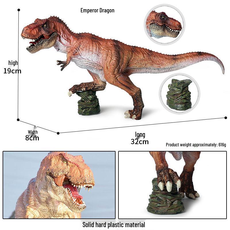 Large T-Rex Dinosaur Toy Model - Jurassic Wild Animal Plastic Ornament