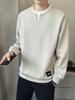Men's Two-Piece Look Heavyweight Long Sleeve Hoodie 2025 Spring/Autumn Round Neck Base Shirt