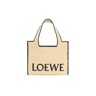 Font Tote Bag mit abnehmbarem verstellbarem Schultergurt Damen Tote Tasche Natur A685B60X03-2123