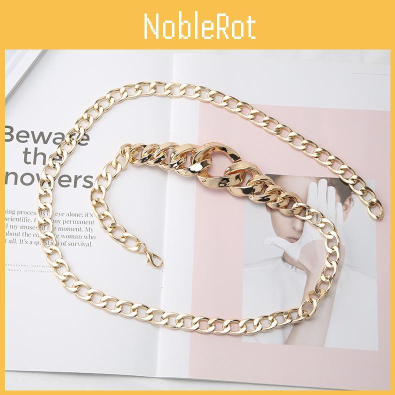Womens Metal Chain Waist Chain With Round Buckle Versatile Belt For Autumn And Spring
