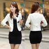 New Korean-Style Slim Fit Double-Breasted Blazer Fashion Cropped Cardigan Jacket
