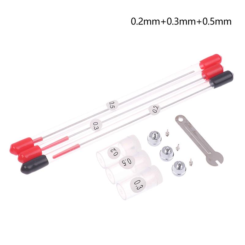 3/10 Stück Airbrush Ersatzteile Set Mit 0,2/0,3/0,5 mm Airbrush Düse, Airbrush Nadel, Airbrush Düsenkappe Kleiner Schraubenschlüssel