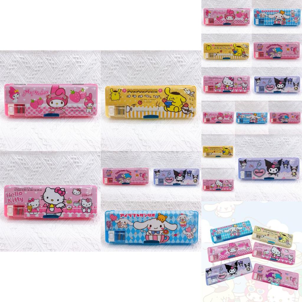 Trousse à crayons double face mignonne Kurumi avec motif de chien blanc de dessin animé